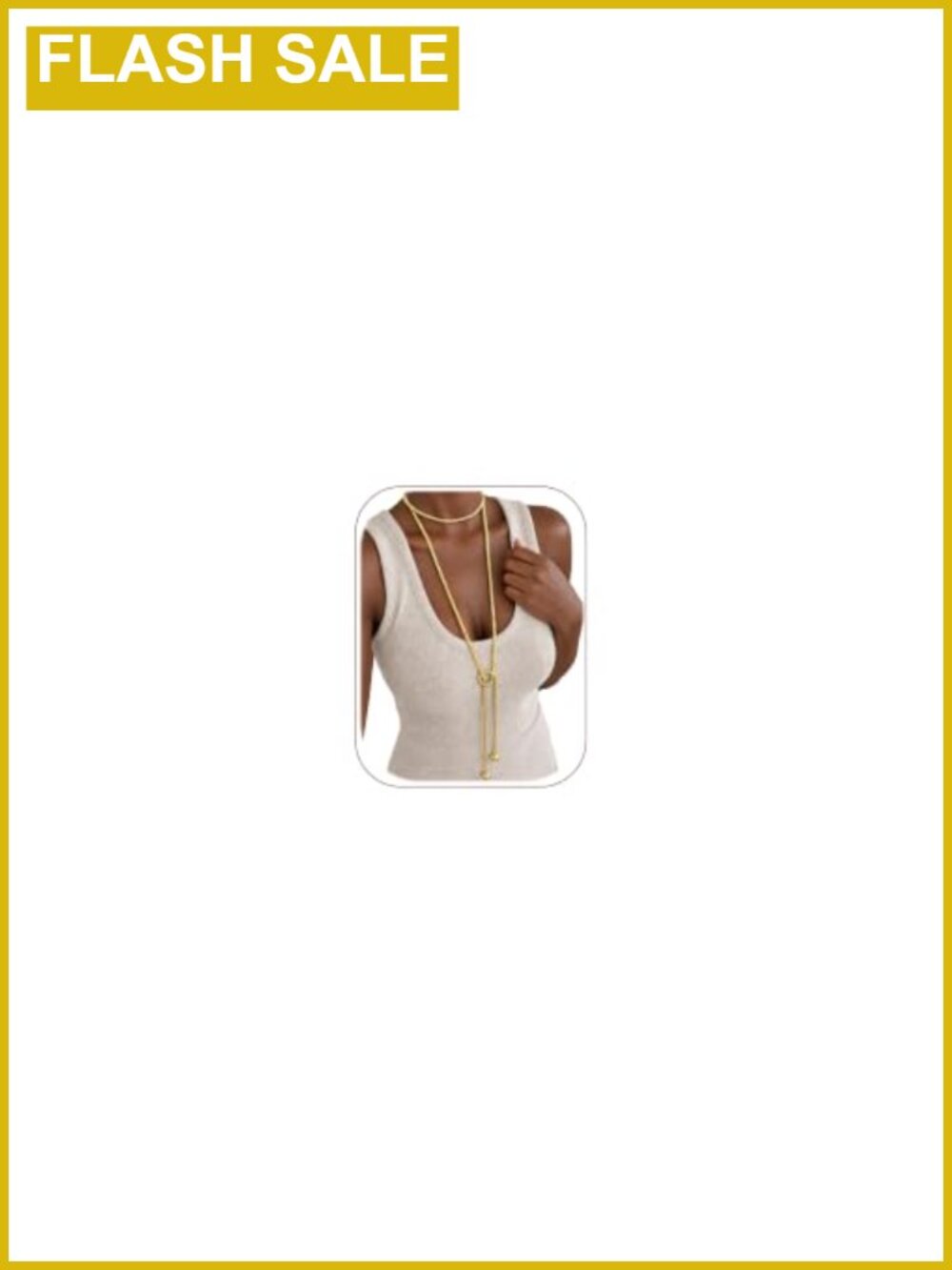 14K Gold Plated Y-Shaped Lariat Necklace Dainty Long Layered Pendant